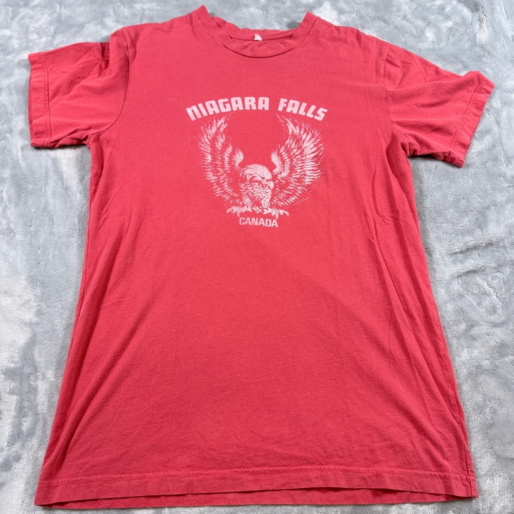 Niagara Falls Canada Graphic T Shirt Red Eagle Bird Print Women's Tee‎ Vtg?